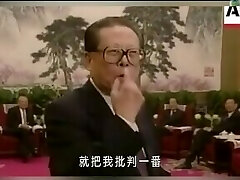 Chinese elder Jiang zemin fucks naive Hongkong Journalist hard.
